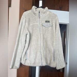 L.L. Bean Off-White Fleece Jacket